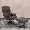 MONARCH - ROBUST Manual Reclining Swivel Chair and Ottoman