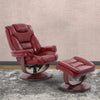 MONARCH - ROUGE Manual Reclining Swivel Chair and Ottoman
