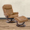 PRINCE - BUTTERSCOTCH Manual Reclining Swivel Chair and Ottoman