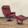 PRINCE - ROUGE Manual Reclining Swivel Chair and Ottoman