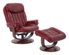 PRINCE - ROUGE Manual Reclining Swivel Chair and Ottoman