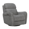 QUEST - UPGRADE CHARCOAL Swivel Glider Cordless Recliner - Powered by FreeMotion