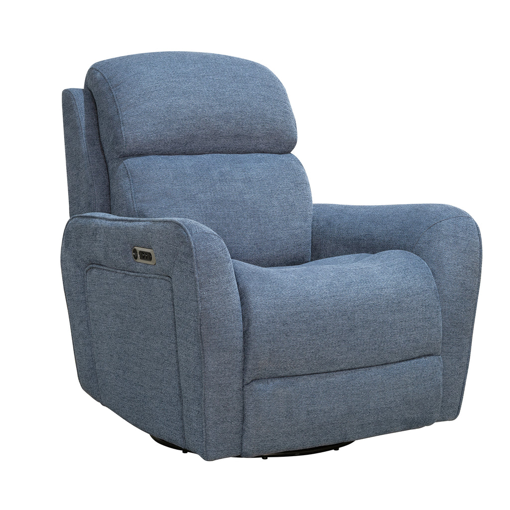 Blue sales glider recliner