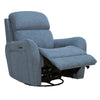 QUEST - UPGRADE MIDNIGHT BLUE Swivel Glider Cordless Recliner - Powered by FreeMotion