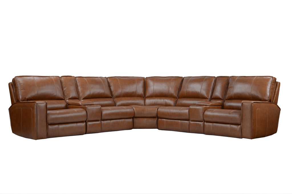 ROCKFORD - VERONA SADDLE 6pc Modular Power Reclining Sectional