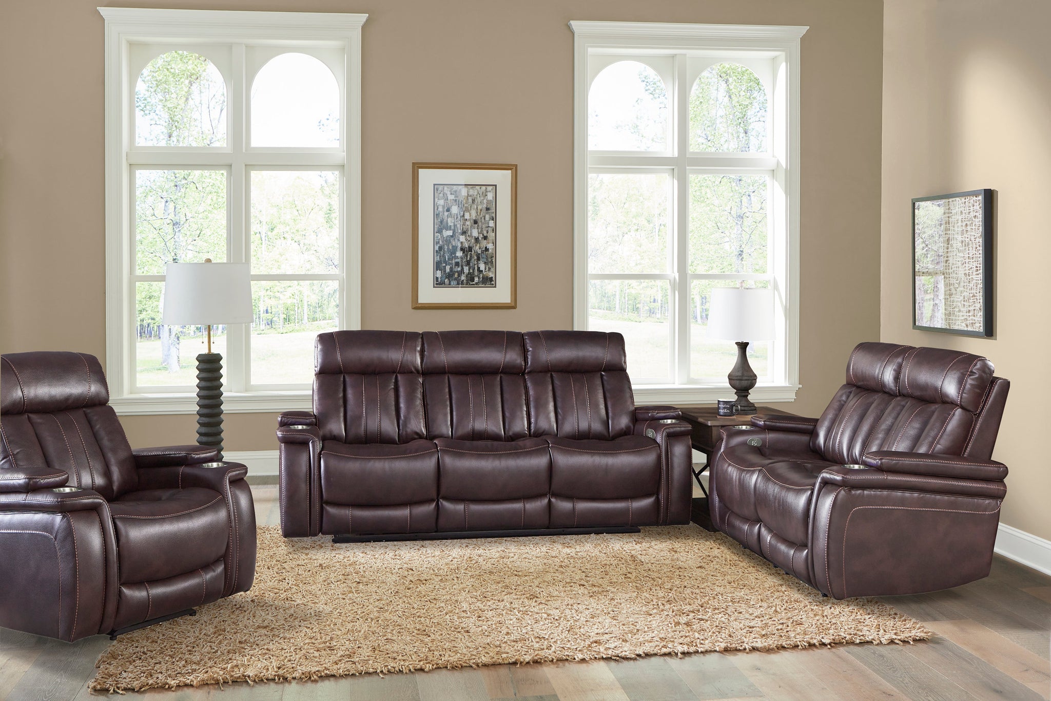ROYCE - Furniture Reclining BROWN FANTOM Power House Collection Parker 