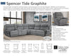 SPENCER - TIDE GRAPHITE Armless Chair