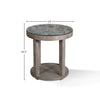 CROSSINGS SERENGETI Round End Table with Glass Top