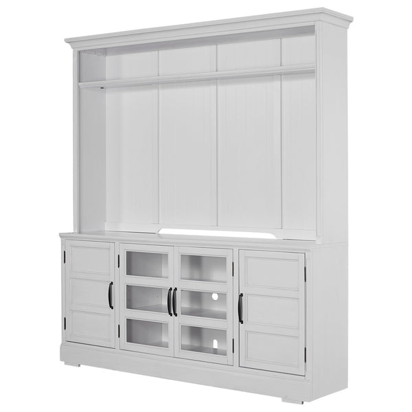 SHOREHAM - EFFORTLESS WHITE 76 in. TV Console with Hutch - Parker House ...