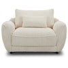 UTOPIA - MEGA IVORY Chair and A Half - with Lumbar Pillow